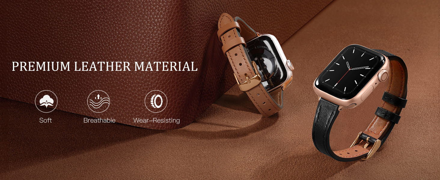 leather apple watch band 40mm for women apple watch band 38mm apple watch band 41mm thin slim 9