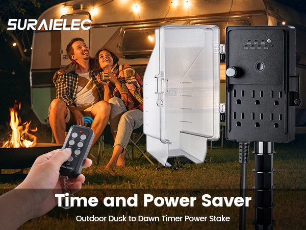 6 plug outdoor timer outdoor extension cord for christmas lights