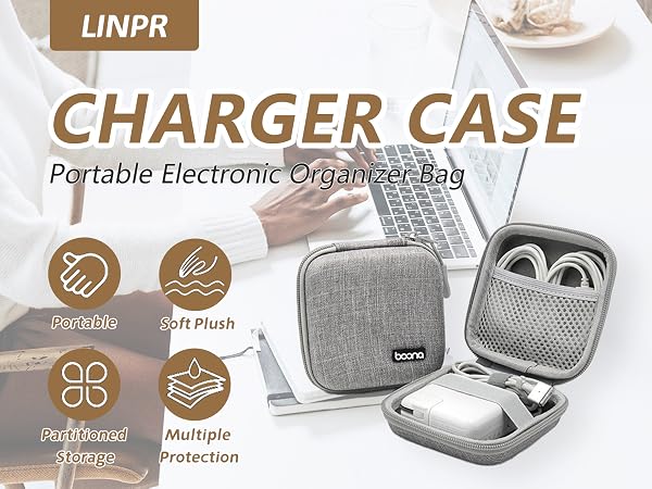 macbook charger case organizer laptop tech pouch bag charger travel traveling portable chargers
