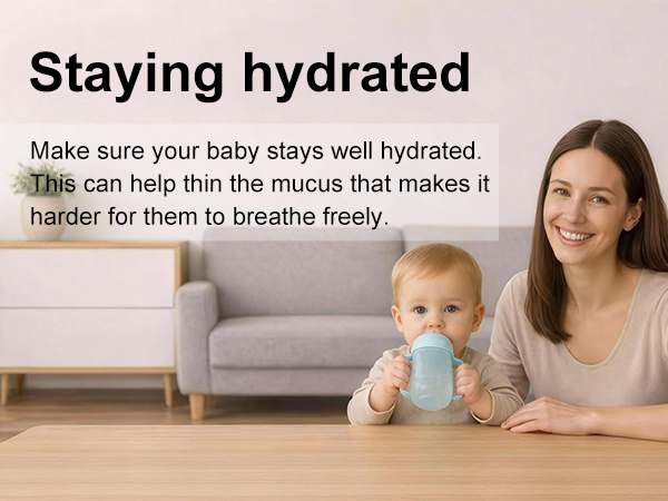 Keeping hydrated to help loosen mucus and support easier breathing