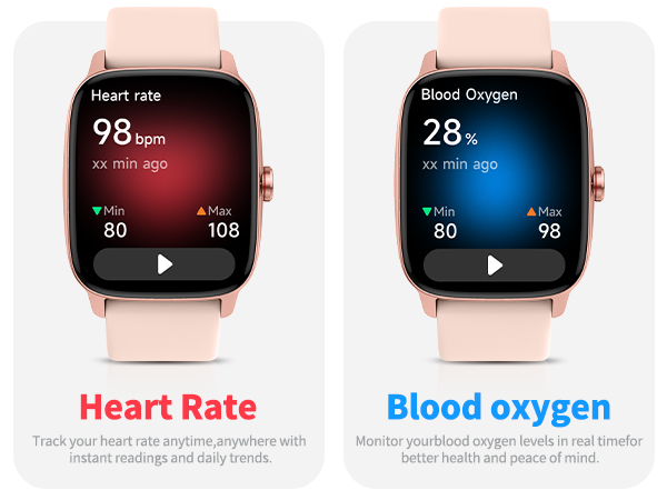 smart watch for women Heart Rate Blood oxygen
