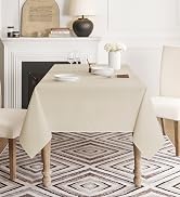 beige tablecloth