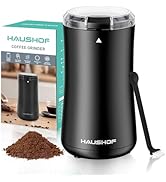 HAUSHOF Coffee Grinder Electric, One Touch Coffee Bean Grinder for Beans, Spices, Herbs and Seeds...