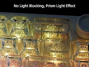 White Crystal jelly keycaps,thick pc keyboard caps