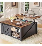 SEDETA 31.5" Lift Top Coffee Table with Storage, Square Coffee Tables for Living Room, Farmhouse ...