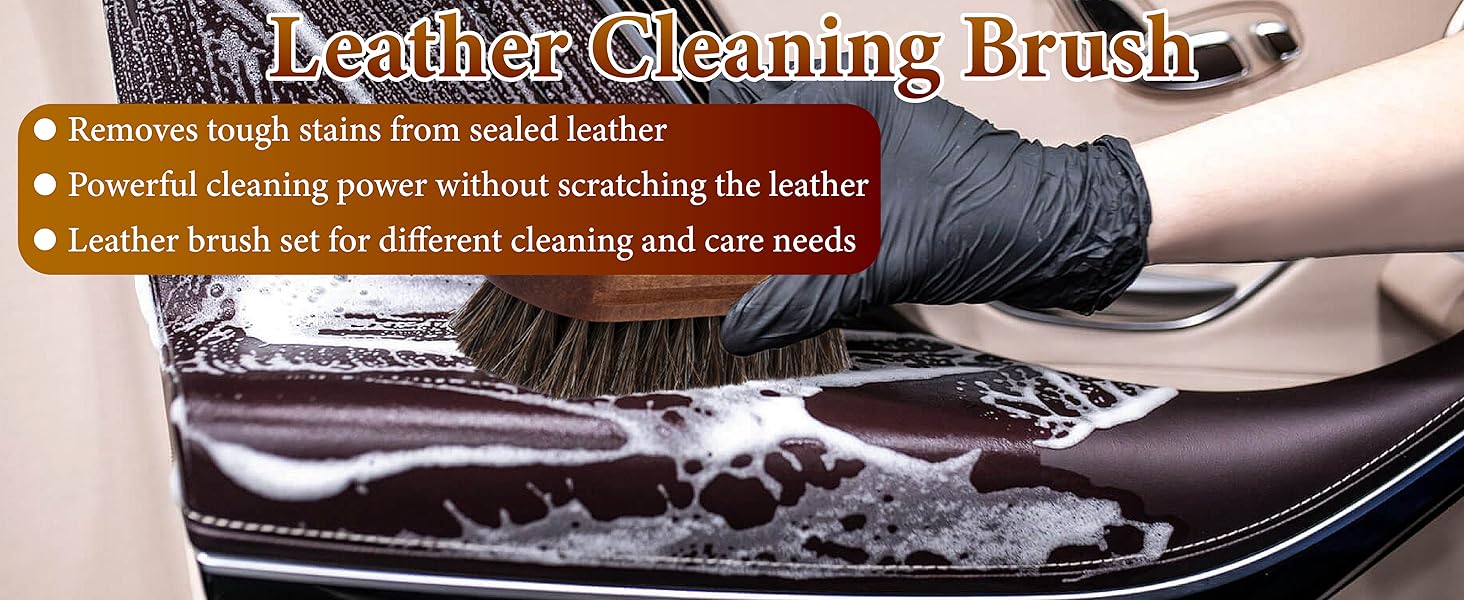 Leather Brush Car Detailing