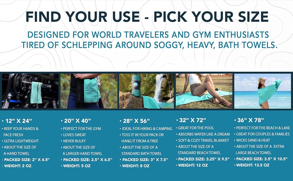 Towel @ the gym, hiking &amp; Camping, Beach &amp; Park