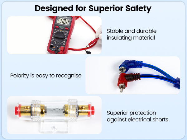 Muzata Amplifier Installation Kit with RCA Interconnect and Speaker Wire Car Audio Subwoofer Wire