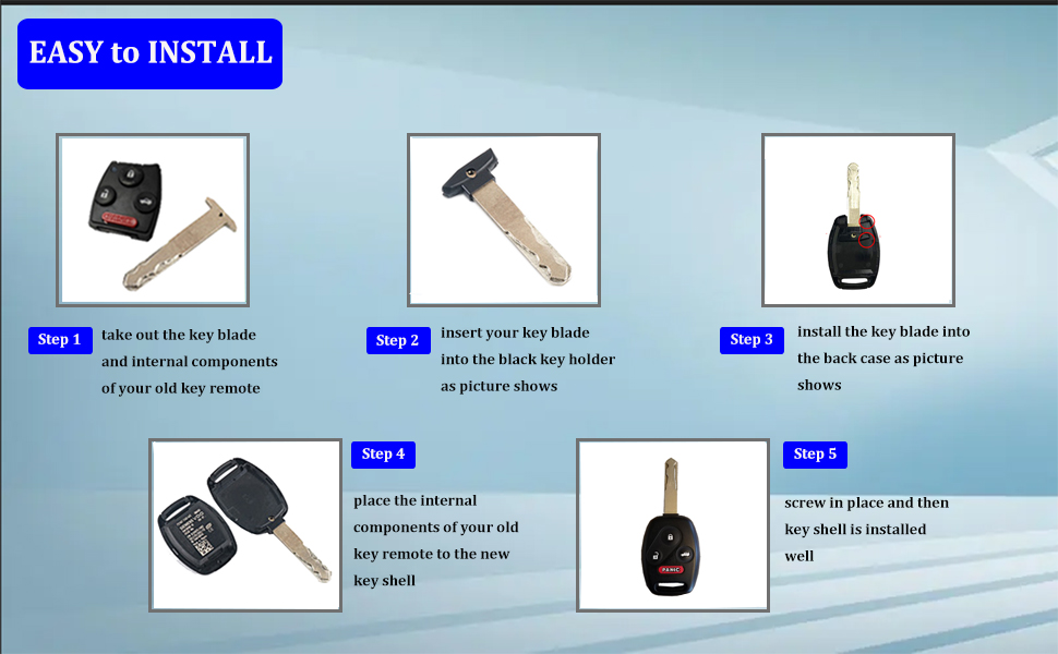 key fob shell replacement for honda