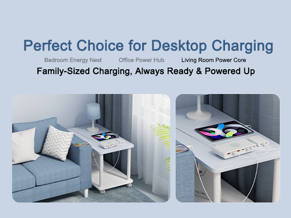 Perfect USB C charging station for living room power core