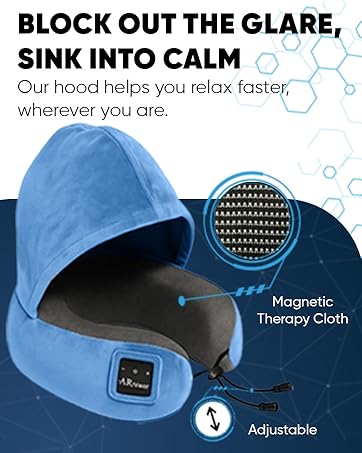 Block out the glare, sink into calm. Our hood helps you relax faster, wherever you are