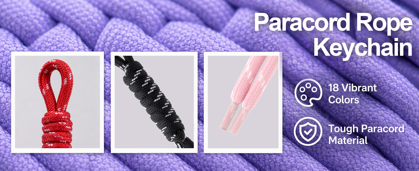 Hzopcw Paracord Rope Keychain