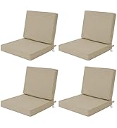 Fitfree Outdoor Dining Chair Cushion 24x24 Inch, Water &amp; Fade Resistant Patio Seat Cushion for Ou...