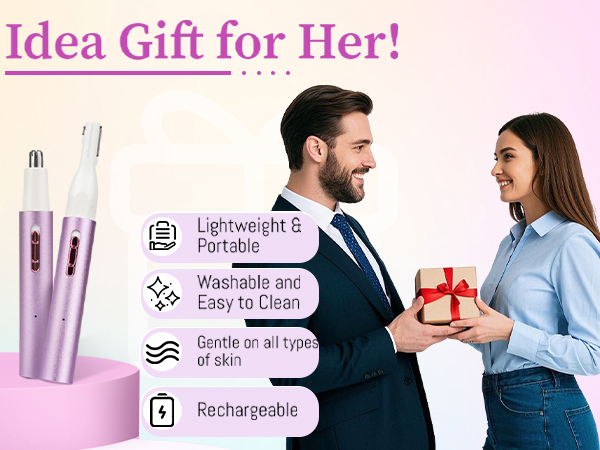 Mendaping 2025 Rechargeable Nose and Ear Hair Trimmer With LED Dispaly for Women Men