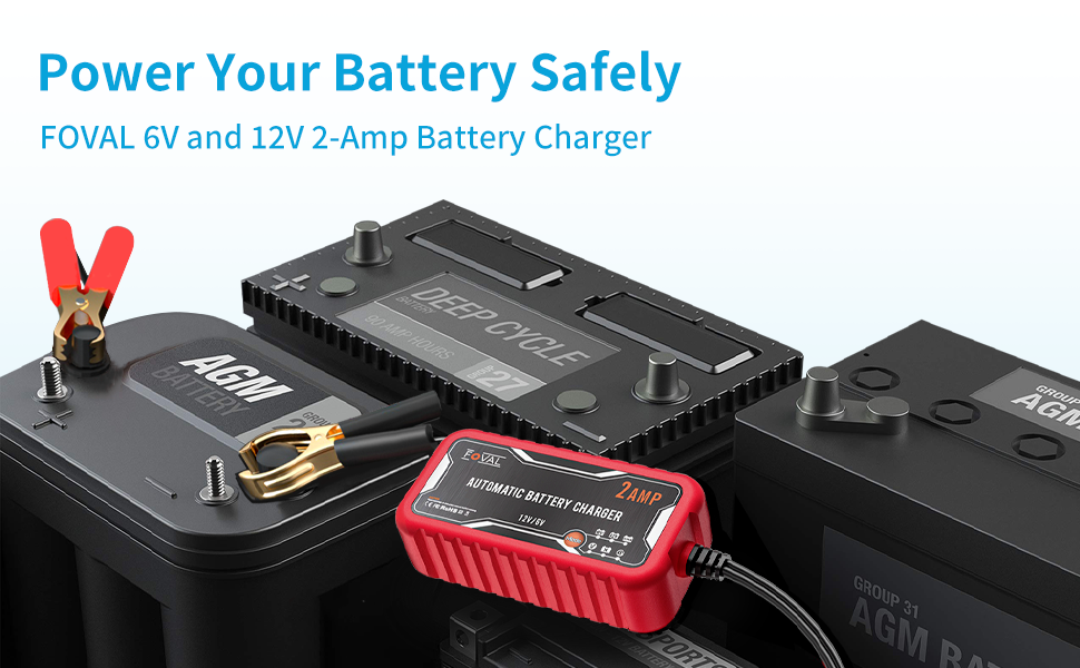 Foval 6V and 12V Battery charger