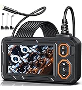 Endoscope Camera with Light, 4.3" Inspection Camera, 1920P HD Borescope with 8 LED Lights, IP67 W...