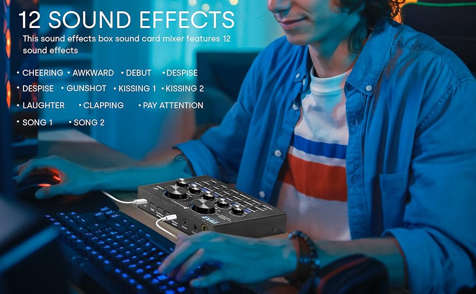 Podcast Mixer, Audio Mixer, Stream Mixer, Streaming audio mixer, Streaming Mixer, Pyle Audio mixer