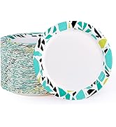 FOCUSLINE 360 Pack Paper Plates 8.375 Inch, Disposable Paper Plates Bulk 360 Count, Soak-Proof &amp; ...
