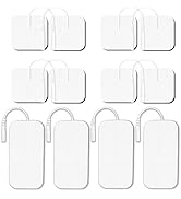TENS Unit Electrode Pads, VOVOU 12 Packs Electrodes Patches Reuse More Than 50 Times, Compatible ...