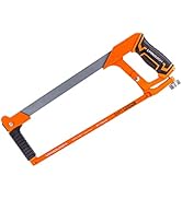 VANQUISH Hack Saw Frame with 12 Inch Blade Hand Bow Saw for Gardeners,PVC Pipes,Metal Pipes,Wood ...
