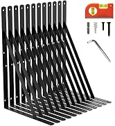 LEOPO 18 Inch Shelf Brackets &amp; Supports, Large Wall Brackets for Garage Storage, Heavy Duty Shelf...