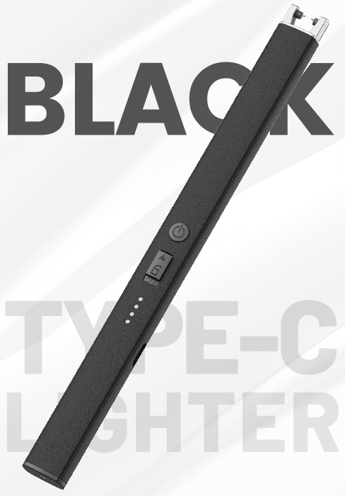 Slim black electronic device with LED indicators and USB charging capability, featuring simple button controls on its surface.