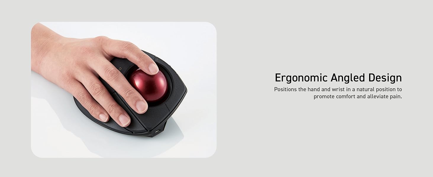 Deft Pro Trackball Ergonomic Angled Design