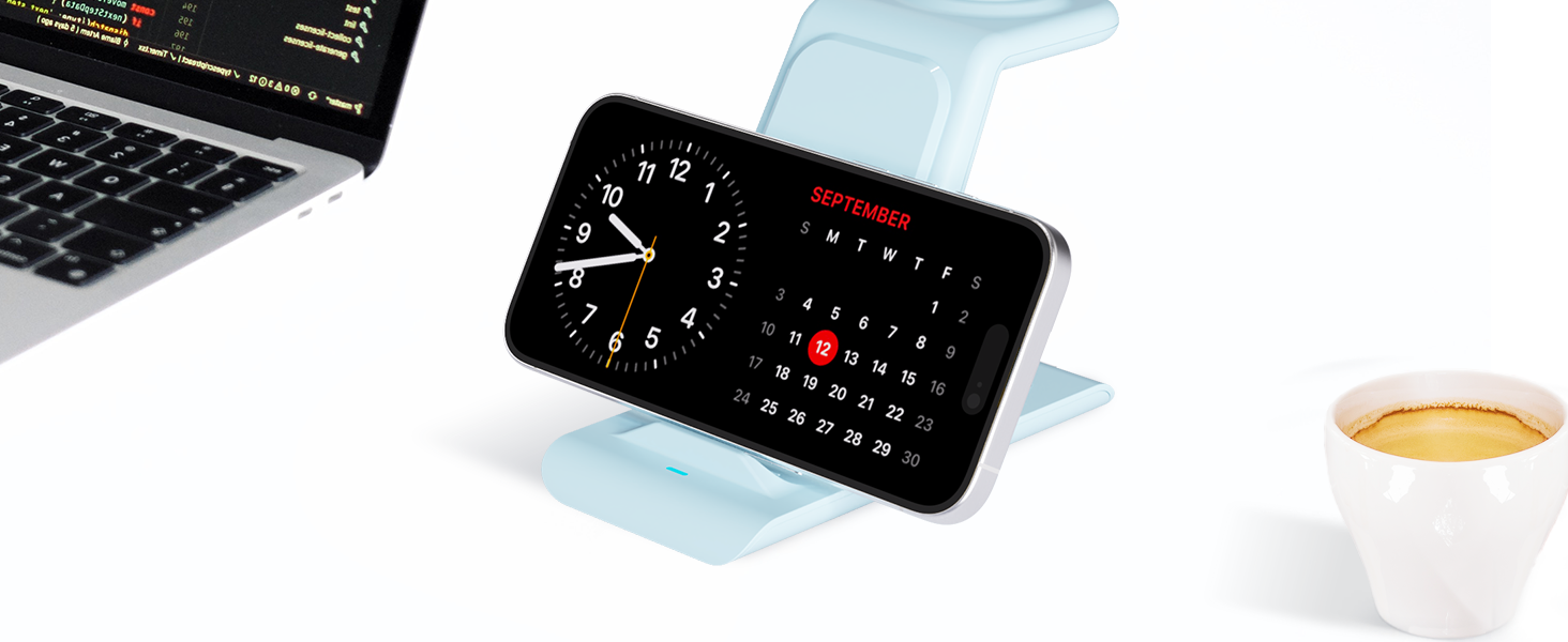 iphone watch charger, 3 in one charger iphone watch and airpods, multi charging station