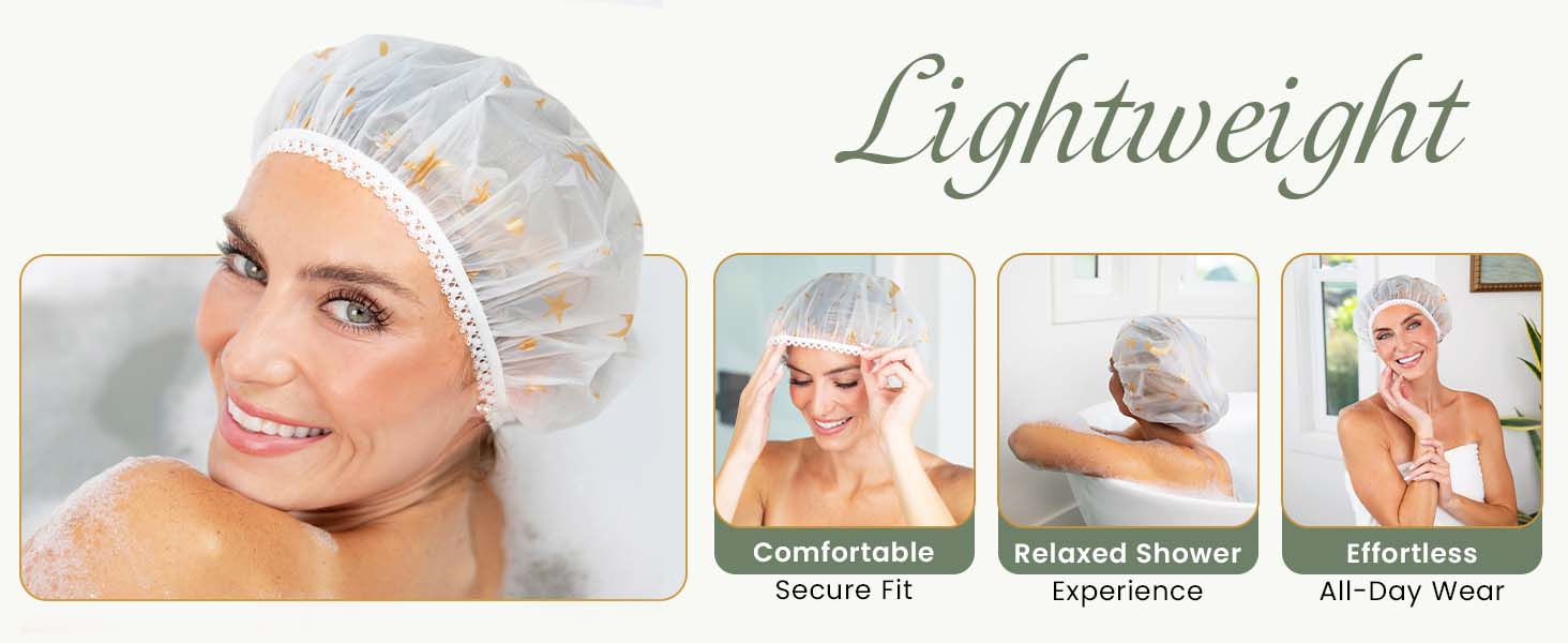 our luxury shower cap preserves styles between washes while serving up the aesthetic touch you crave