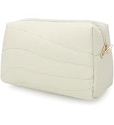 E-Tree Quilted Makeup Bag, Puffer Zipper Cosmetic Bag, Travel Size Makeu up Case Organizer, Cute ...