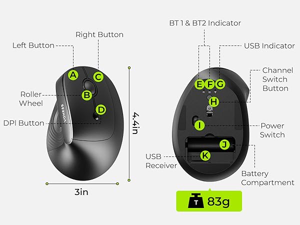 vertical mouse bluetooth