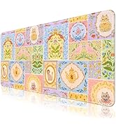 AUPET PU Leather Desk Pad Protector Blotter, Animal 35 x 17in Large Mouse Pad,Cute Office Desk Ma...