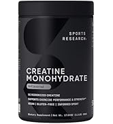 Sports Research Creatine Monohydrate - Gain Lean Muscle, Improve Performance and Strength and Sup...