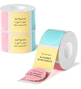 NIIMBOT Thermal Label Maker Tape 34×34mm Color Label Paper Compatible for NIIMBOT B1 B21 B31 B3S ...