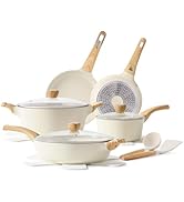 SENSARTE Ceramic Pots and Pans Set Nonstick, Kitchen Cookware Sets, 14-Piece Induction Cookware, ...