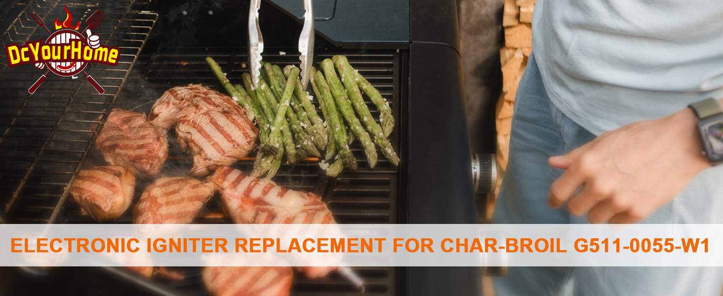 DcYourHome Electronic Igniter Kit Replacement for Char-Broil G511-0055-W1 and Other Char-Broil Model