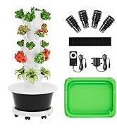 SPECILITE Hydroponics Growing System Kit, Movable Hydroponic Tower with 5 Tiers 20 Pods, Vertical...