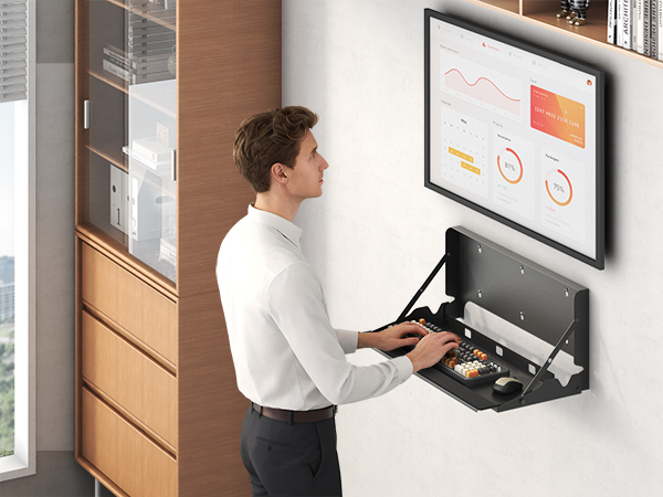 flip down keyboard wall mount