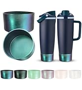 Glossy Gradient Silicone Boot for Owala 30 40 oz FreeSip Sway &amp; Tumbler, Chameleon Metallic Glitt...