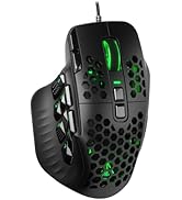 SOLAKAKA SM809 Wired MMO Gaming Mouse, with 9 Side Buttons RGB Mouse, 24000 DPI High-Precision Op...