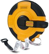 WOTAHI 100 ft/30 m Tape Measure, Closed Reel Tape Measure, Long Flexible Measuring Tape Retractab...