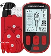KingPavonini 3-in-1 TENS Unit Muscle Stimulator for Pain Relief Therapy, Dual Channel 36 Modes TE...