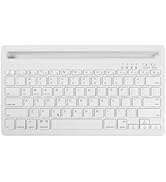 CHUYI Wireless Bluetooth Keyboard with Stand Slot Quiet Slim Multi Device Keyboard for iPad Phone...