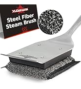 XUDAKAIXIN Grill Brush Bristle Free,Unique Steel Fibers Pad [Safe &amp; Efficient] Perfect for Cast I...