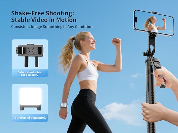 Phone Tripod and Selfie Stick, Tripod with Wireless Compatible with iPhone Android