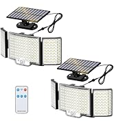 Adiding Solar Lights Outdoor, Bright 212 LEDs Flood Light 270° Wide Angle, Remote Control 3 Modes...