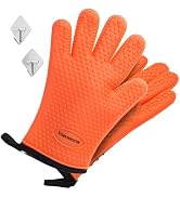 Kitchen perfection Torch Orange Pizza Silicone Gloves