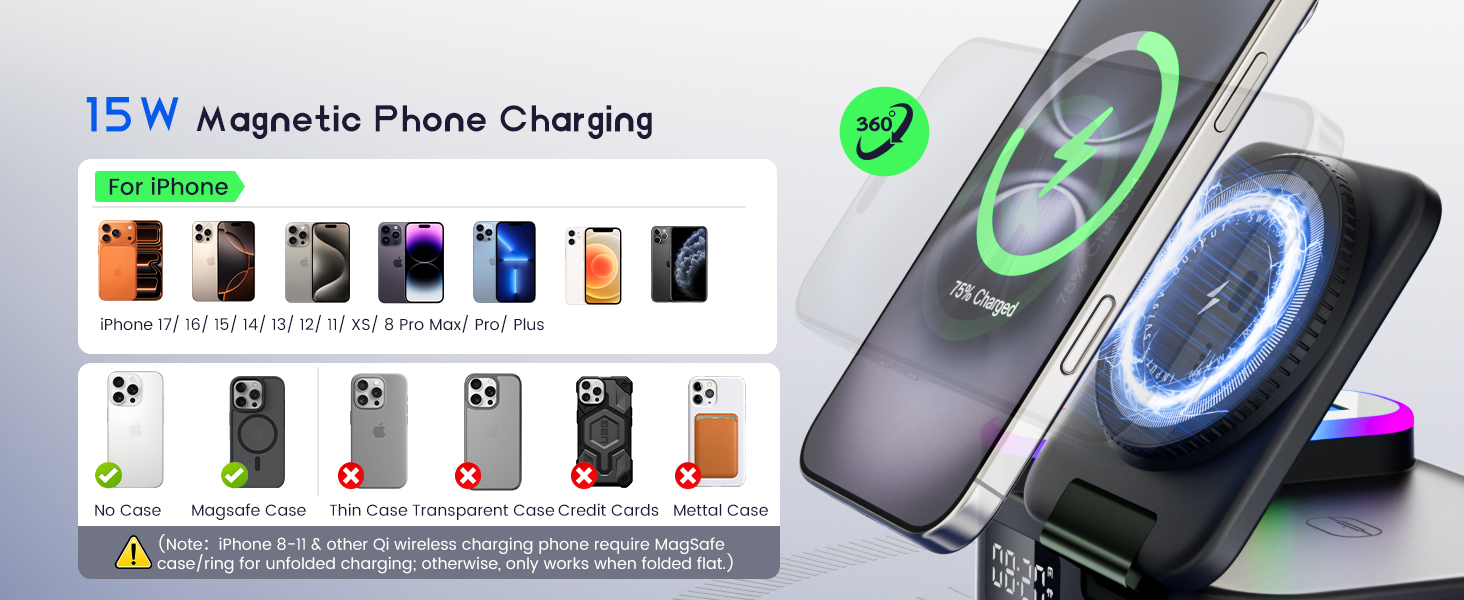 charging station 8 in 1 wireless charger multi device charger Apple