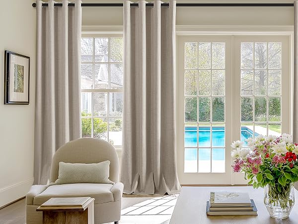 Blackout Curtains long Length 2 Panels Set Room Darkening Grommet sun blocking elegant soundproof