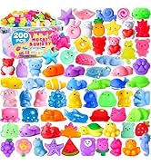 VISCOO 200 Pack Squishy Toys, Mochi Squishy Bulk, Kawaii Squishies Party Favors for Kids, Stress ...